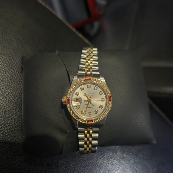 Rolex Ladies Two-Tone Silver and Gold Wristwatch - Picture 2 of 4